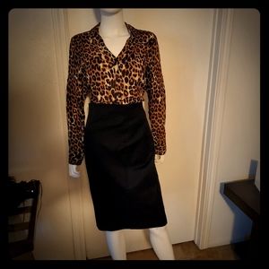 Express Tops - Express Animal/Leopard print Portofino shirt Express Tops - Express Animal/Leopard print Portofino shirt
